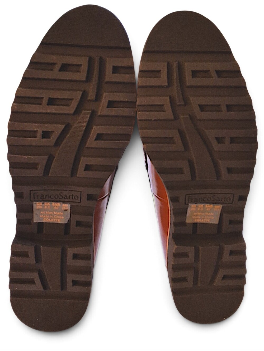 Franco Sarto Colette Horsebit Lug Loafers Tobacco Brown Wide 9W - New in Box - Picture 11 of 16